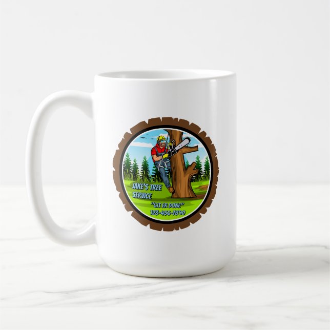 Customise Tree Service Removal Service Business Coffee Mug (Left)