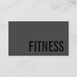 Customise Trendy Grey Fitness Sport Business Card
