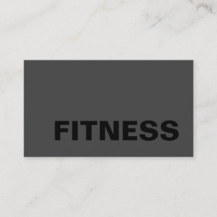 Customise Trendy Grey Fitness Sport Business Card