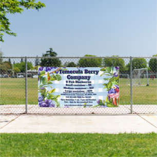Customise U-Pick Blue Berry Farm Sales Promotion Banner