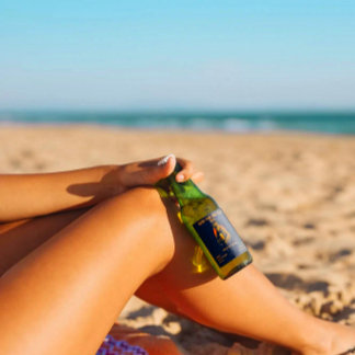 Customise Urban Bear Drinking A Beer Detailed  Bottle Label