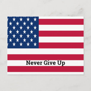 Customise USA flag with quote Postcard