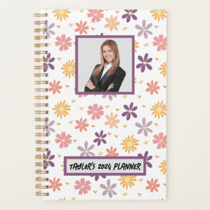 customise Useful Cute Floral Weekly Monthly Planner