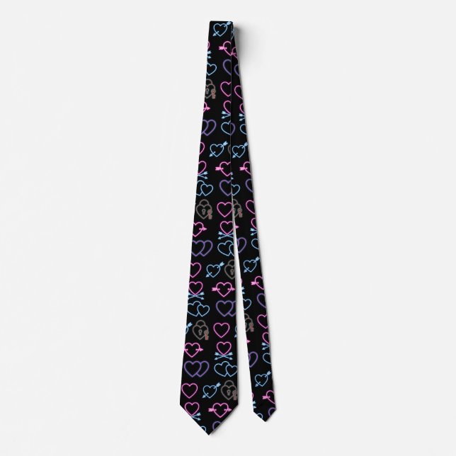 Customise Valentine's Hearts Party Tie (Front)
