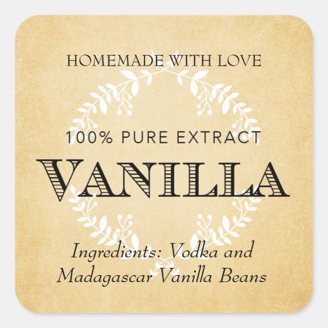 Customise Vanilla Extract label VE005_04sqcu (Front)