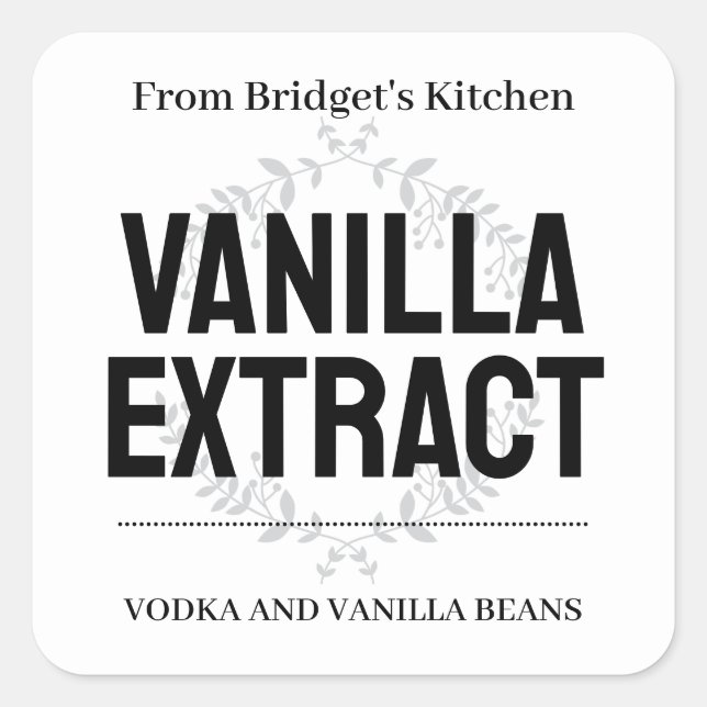 Customise Vanilla Extract label VE011_01sqv2 (Front)