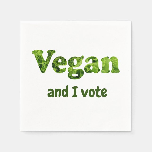 Customise Vegan Activist Voter Napkin (Front)
