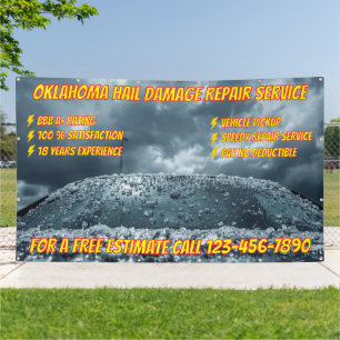 Customise Vehicle Hail Damage Repair Business Larg Banner