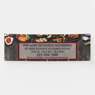 Customise Vietnamese Restaurant Large Wall Banner