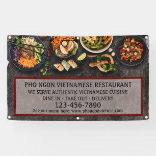 Customise Vietnamese Restaurant Large Wall  Banner