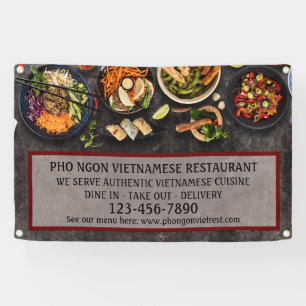 Customise Vietnamese Restaurant Large Wall  Banner
