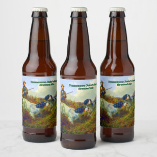 Customise Vintage Dogs Hunter Flushing Grouse  Beer Bottle Label