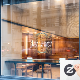 Customise Vintage Gold Razors Barber Shop Business