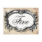Customise Vintage look Table number card