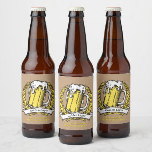 Customise Vintage Sketch Beer Professional Bottle Label