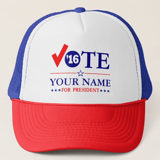 Customise VOTE "Your Name" Trucker Hat (Front)