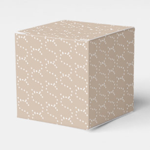 Customise w/Initial, White Letter, beige gift Favour Box