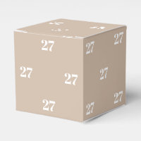 Customise w/Initial White Letter Number beige gift