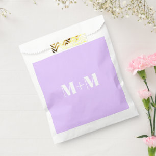 Customise w/Initial White Letter Number Lavender Favour Bags