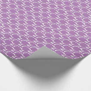 Customise w/Initial, White Letter, Number lavender Wrapping Paper