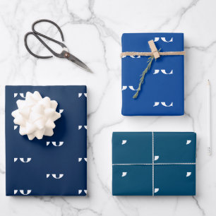 Customise w/Initial, White Letter Number, monogram Wrapping Paper Sheet