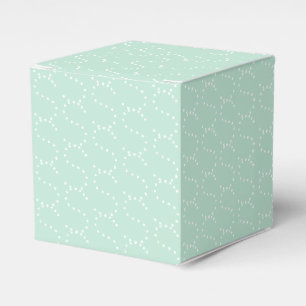 Customise w/Initial, White Letter seafoam green Favour Box