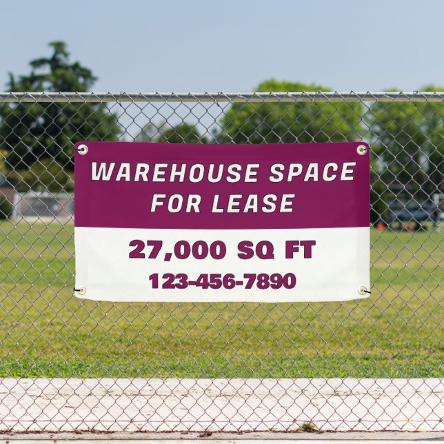 Customise Warehouse Space For Lease Business Banner (Insitu)