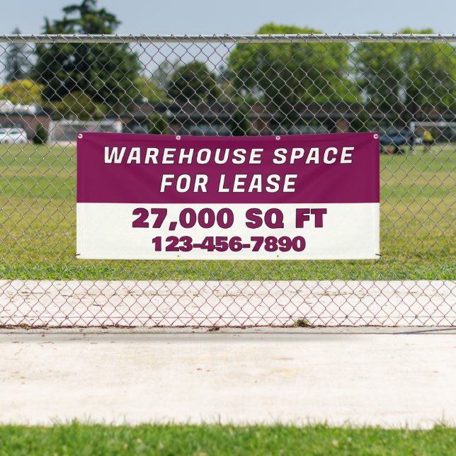 Customise Warehouse Space For Lease Business Banner (Insitu)