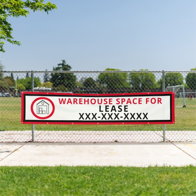 Customise Warehouse Space For Lease Fence Large Banner (Insitu)