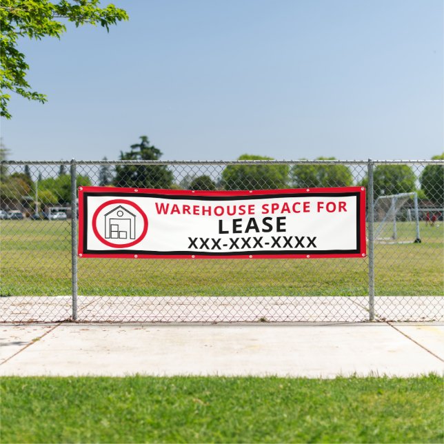 Customise Warehouse Space For Lease Fence Large Banner (Insitu)