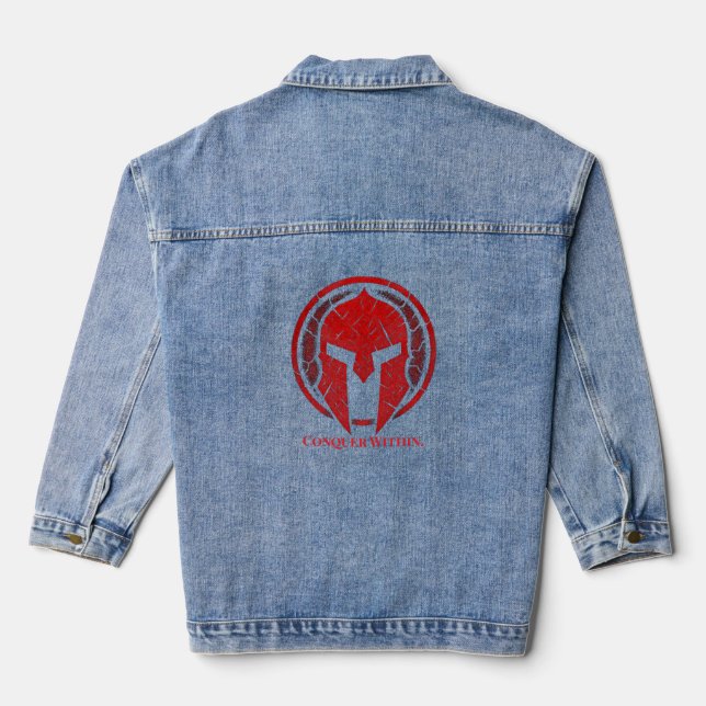 Customise Warrior Spirit T-Shirt Denim Jacket (Back)