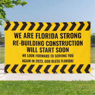 Customise We Are Florida Strong Construction Banner