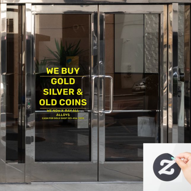 Customise We Sell Gold Silver Precious Metals Shop (Office Door)