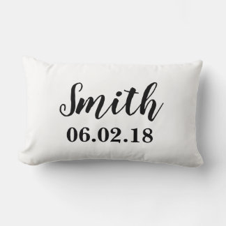 Customise Wedding Date Bedroom Pillow