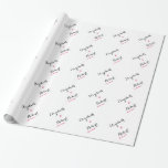 Customise Wedding Wrapping Paper<br><div class="desc">Customise Wedding Wrapping Paper. Easily add the name of bride and groom and the wedding date.</div>
