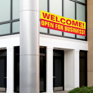 Customise Welcome Open For Business Banner