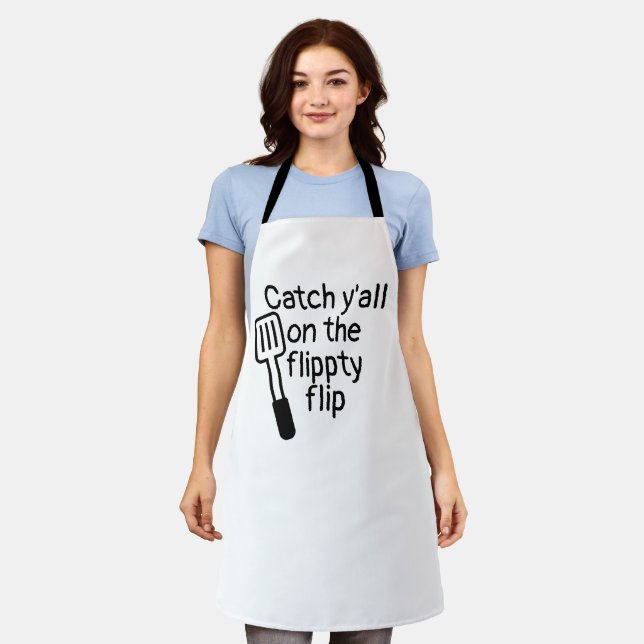 Customise White Chef Personalise Name Mens Womens Apron (Worn)