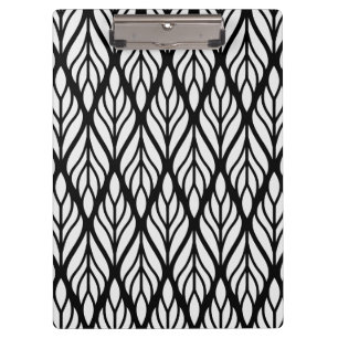 Customise White Leaf Pattern Clipboard