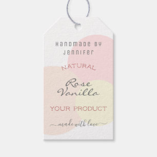 Customise Whole Text Pretty Pastel Colours on Whit Gift Tags