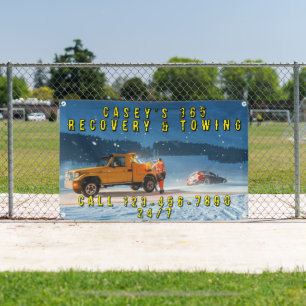 Customise Winter Off Road Recovery Towing Service Banner