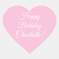 Customise with name, Happy Birthday, light pink