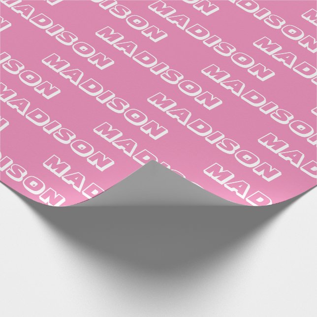 Customise with Name, Text, Birthday Gift Wrapping Paper (Corner)