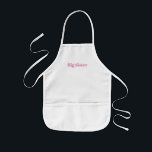 Customise with name, text minimalist Big Sister Kids Apron<br><div class="desc">Customise with name,  text minimalist Big Sister Kids' Apron</div>