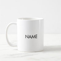 Customise with name, text minimalist black white