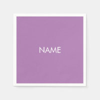 Customise with name, text minimalist lavender whit