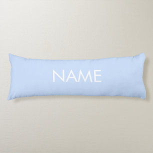 Customise with name, text minimalist light blue body cushion