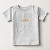 Customise with name, text minimalist orange letter