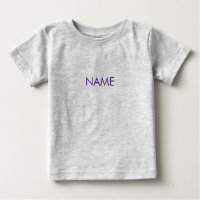 Customise with name, text minimalist purple letter