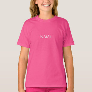 Customise with name, text minimalist white letters T-Shirt