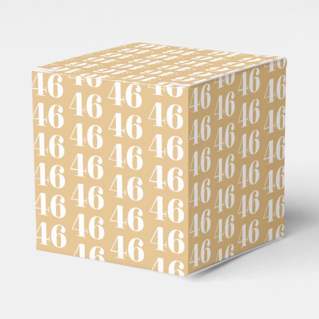 Customise with number, initial monogram camel gift favour box (Front Side)